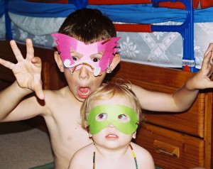 kids in masks