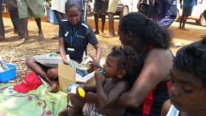 Patricia working in the Healing Our Children project.