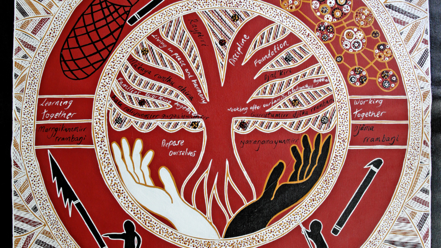 The painting created by Yolngu communities for FAST NT